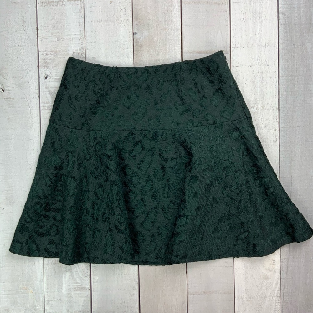 Free People leopard pattern black skirt